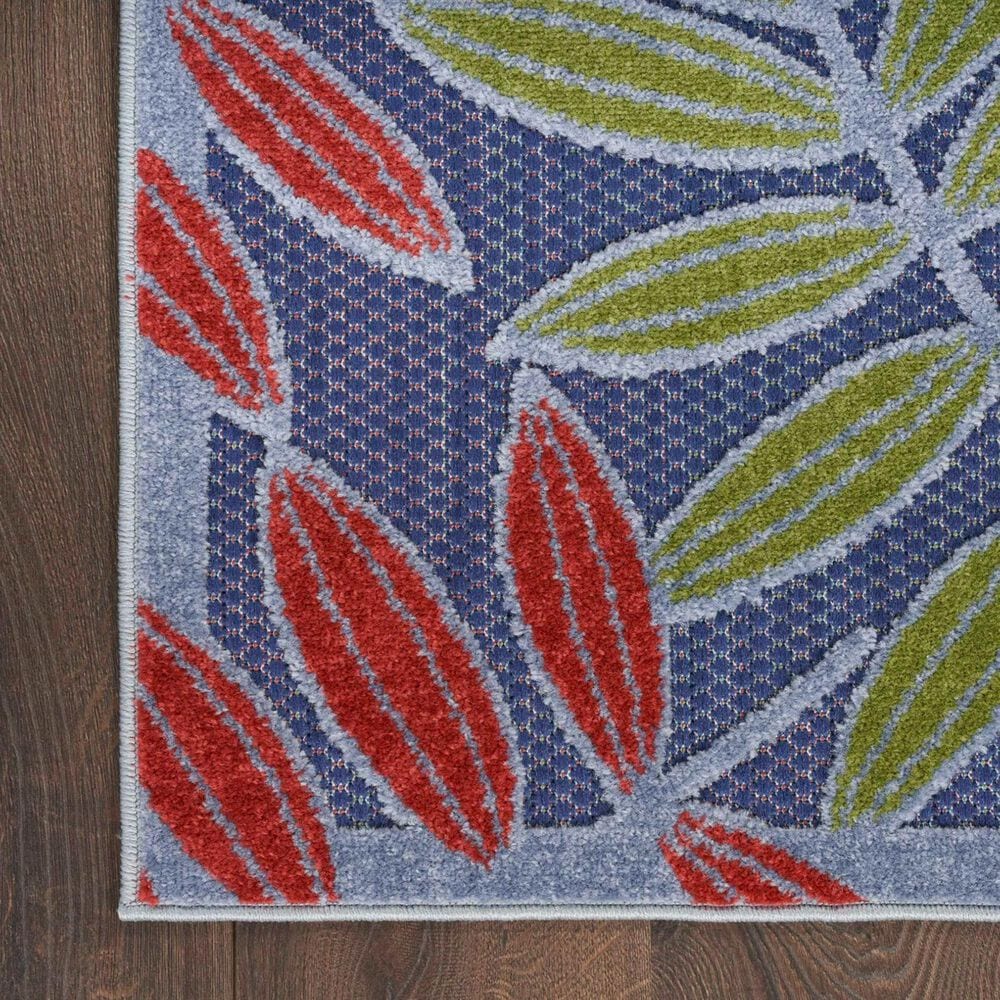 Nourison Aloha ALH18 6&#39; x 9&#39; Navy and Multicolor Indoor/Outdoor Area Rug, , large