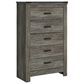 Ashley Frandern 6-Piece Twin Panel Storage Bedroom Set in Rustic Warm Gray, , large