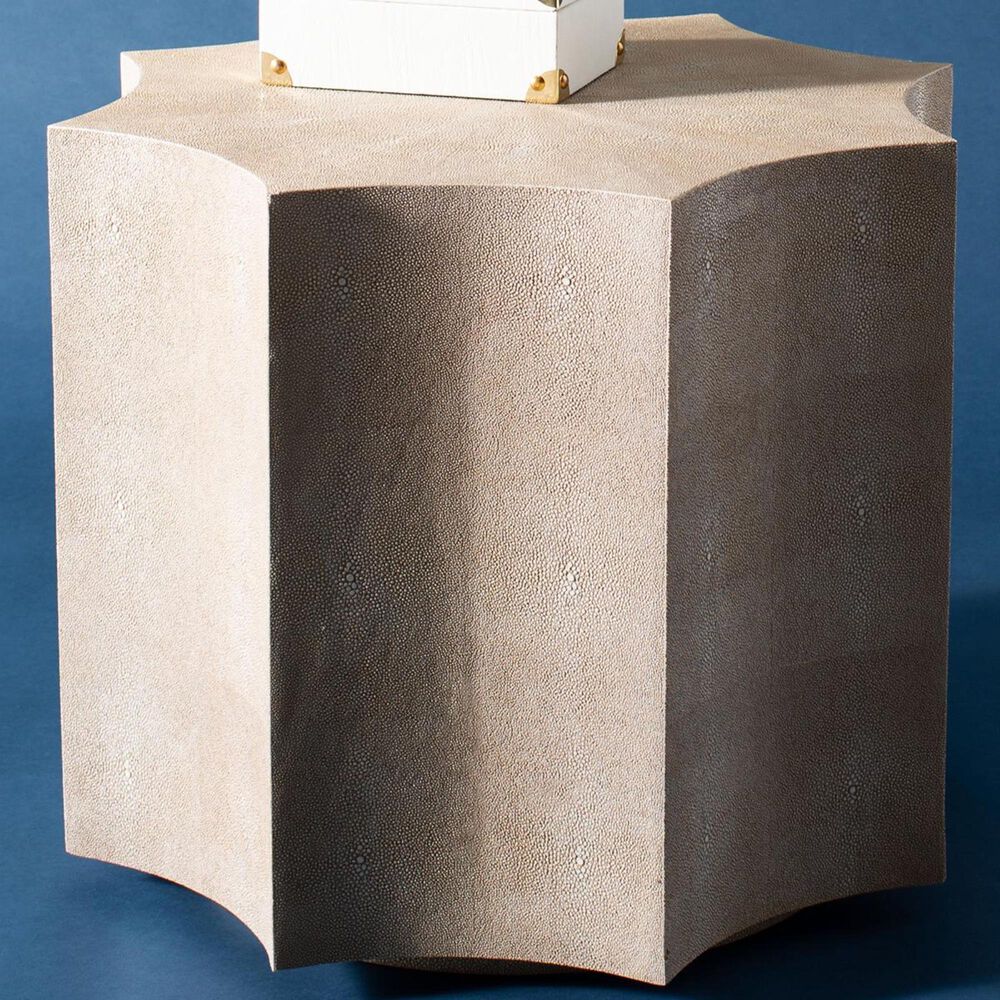 Napa End Table in Faux Shagreen, , large