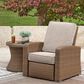 Ashley Laguna Heights Patio Push Back Recliner in Beige, , large