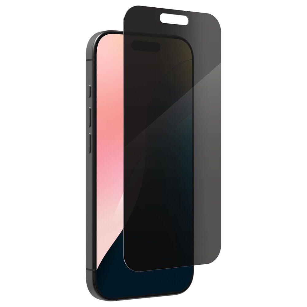Zagg Invisible Shield Glass Elite Privacy Screen Protector for Apple iPhone 16 Pro in Clear, , large