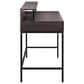 Valor Living Contempo Writing Desk with Shelf Hutch in Brown and Black, , large