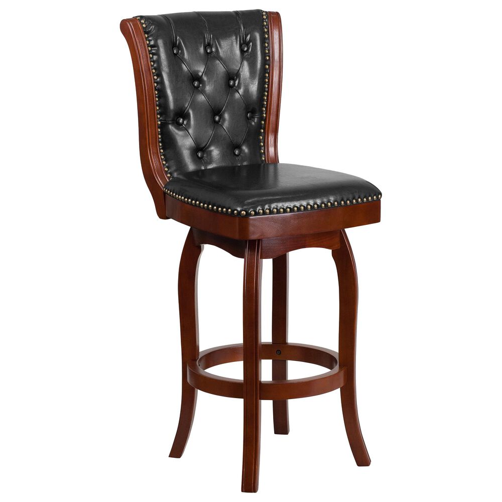 Flash Furniture 30" Swivel Barstool in Black, , large