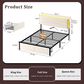 HOMLUX Full Upholstered Platform Storage Bed Frame in Beige, , large