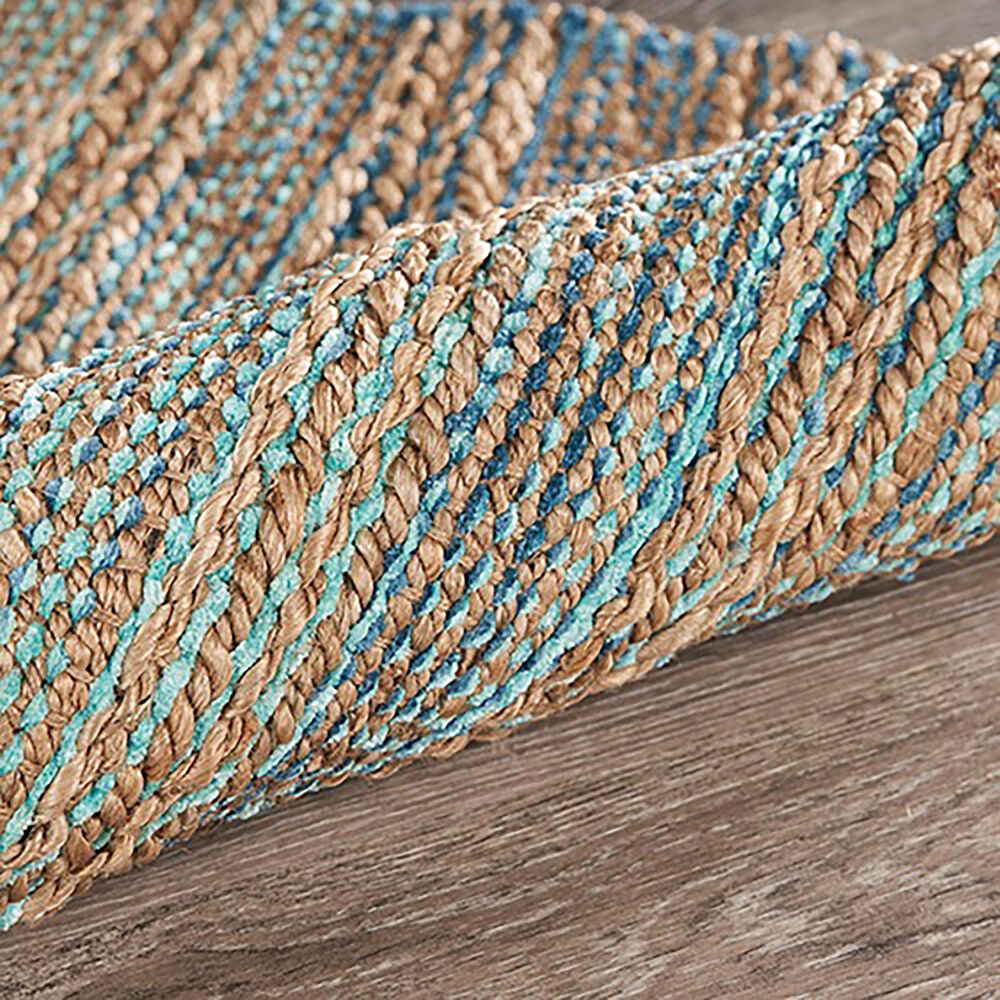 L&amp;R Resources Natural Fiber 2&#39;6&quot; x 7&#39;9&quot; Teal Runner, , large