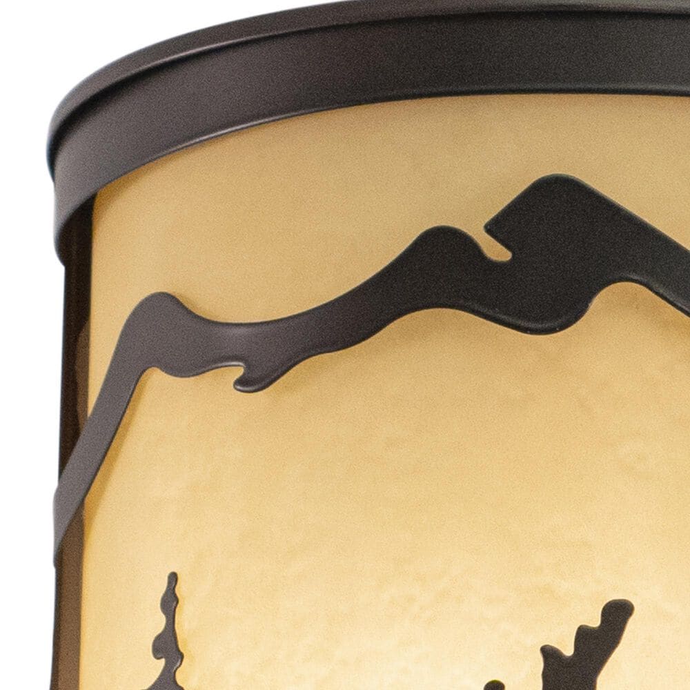 Vaxcel Yellowstone 1-Light Moose Wall Sconce in Burnished Bronze, , large