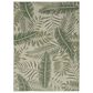Nourison Garden Oasis GOA02 Ivory and Green 6" x 9" Indoor/Outdoor Area Rug, , large