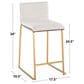 Lumisource Mason Mara Counter Stool with White Cushion in Black and Walnut (Set of 2), , large
