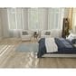 Nourison Courtyard Ivory and Aqua 4" Square Indoor/Outdoor Area Rug, , large