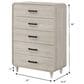 Crown Mark Nyomi 5 Piece King Panel Bedroom Set in White, , large