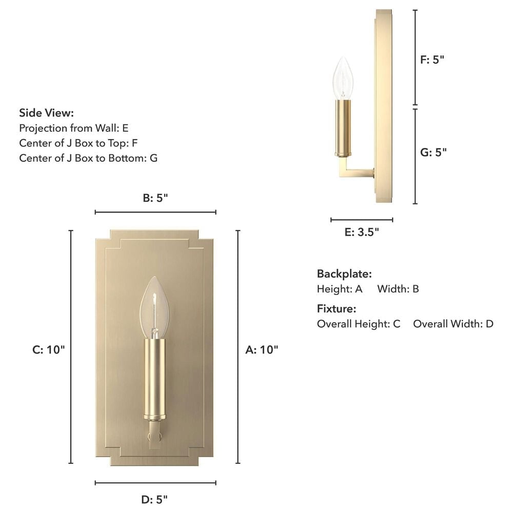 Hunter Zoanne 1-Light Wall Sconce in Brushed Nickel, , large