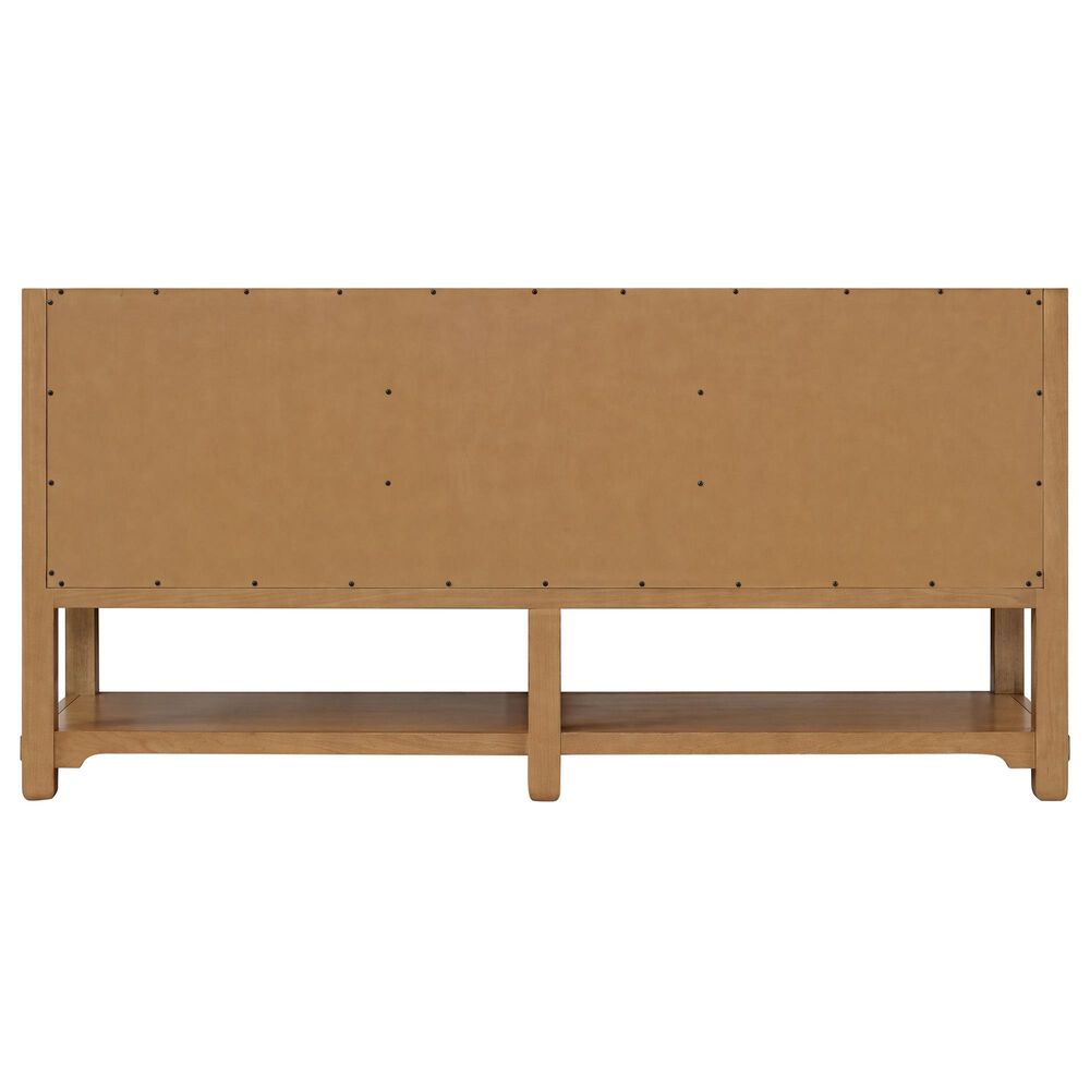 James Martin Vanities Malibu 72&quot; Double Bathroom Vanity in Amber Birch with 3 cm Eternal Marfil Quartz Top and Rectangular Sinks, , large