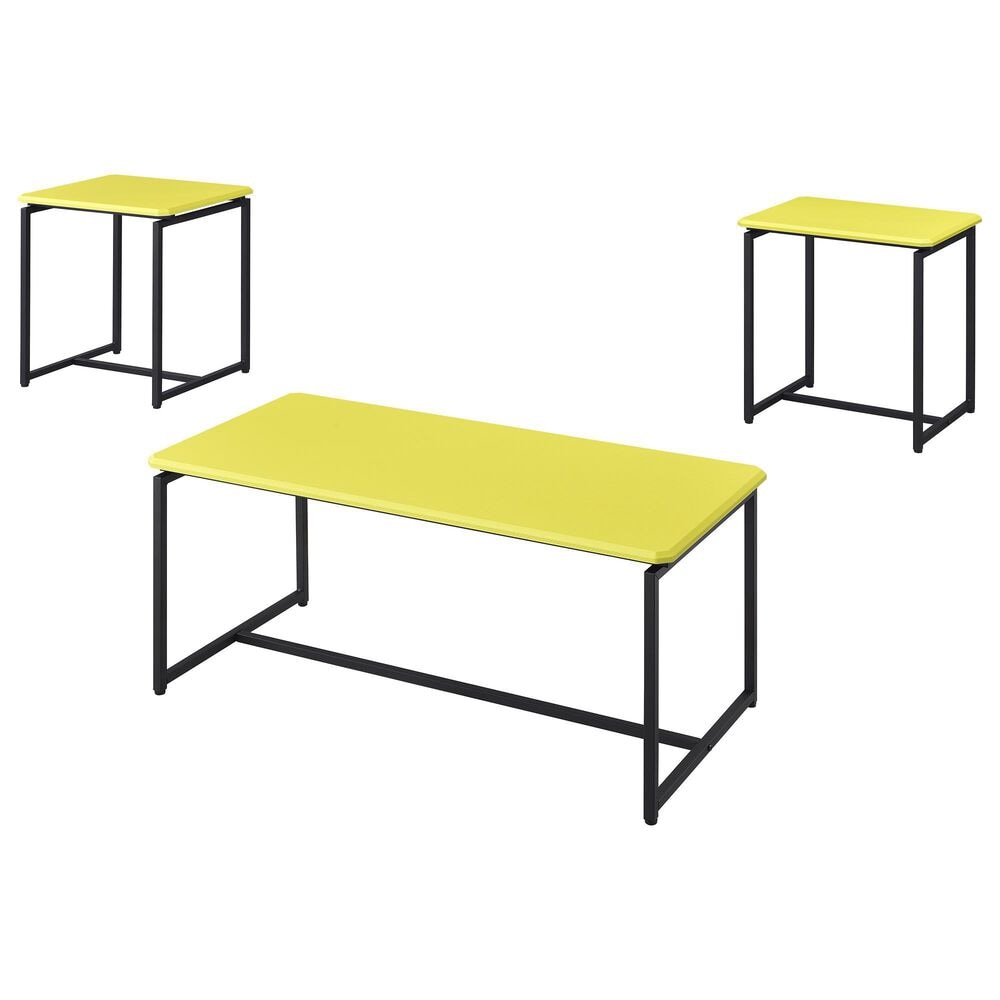 HOMLUX 3-Piece Occasional Table Set in Yellow, , large