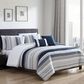 Hallmart Collectibles Adriel 5-Piece King Comforter Set in Blue and White, , large