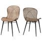 Baxton Studio Sabelle Side Chair in Black and Greywashed (Set of 2), , large