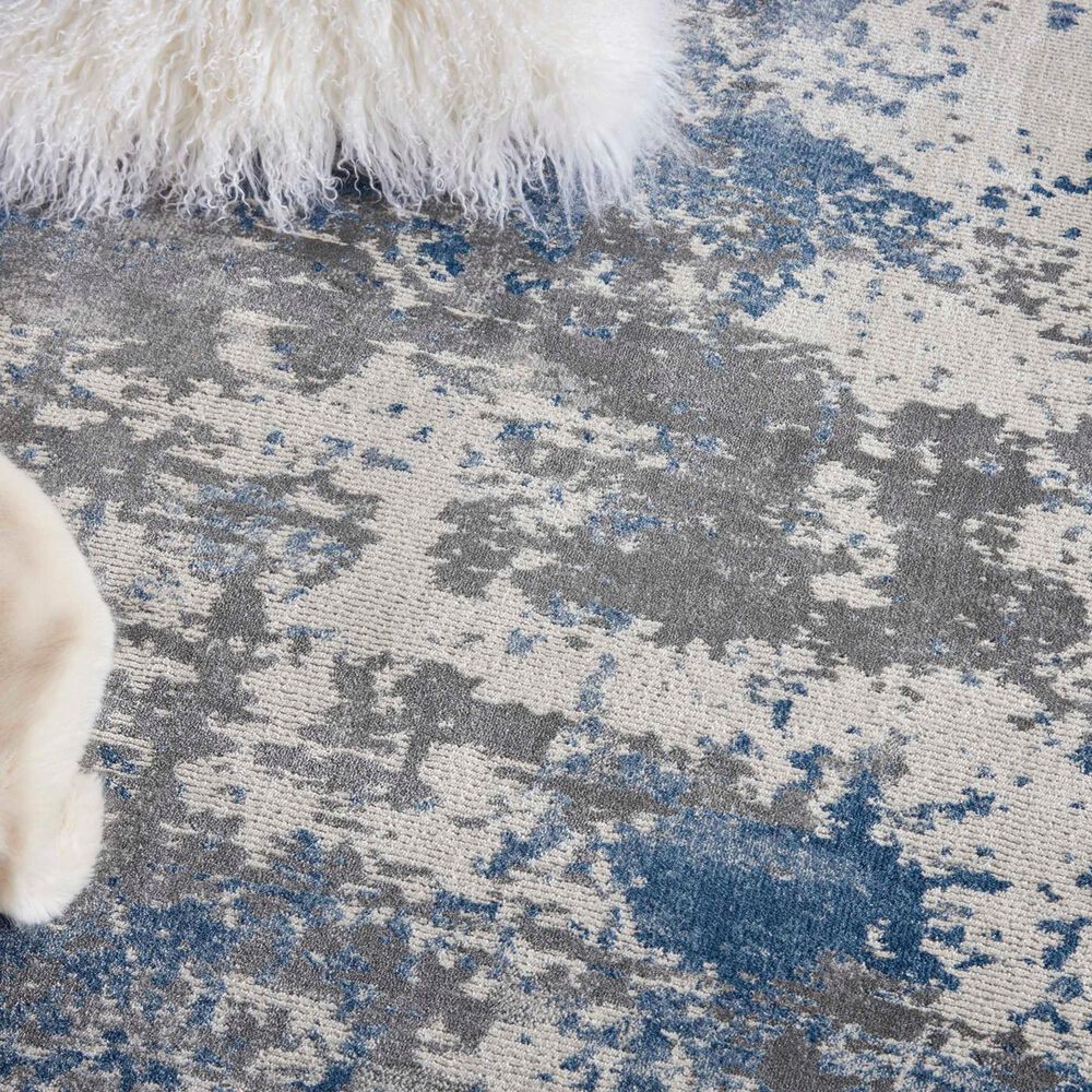Nourison Rustic Textures RUS08 Grey and Blue 3&#39;11&quot; x 5&#39;11&quot; Area Rug, , large