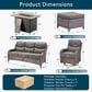 Sunwell Garden 6-Piece Fire Pit Set in Gray, , large
