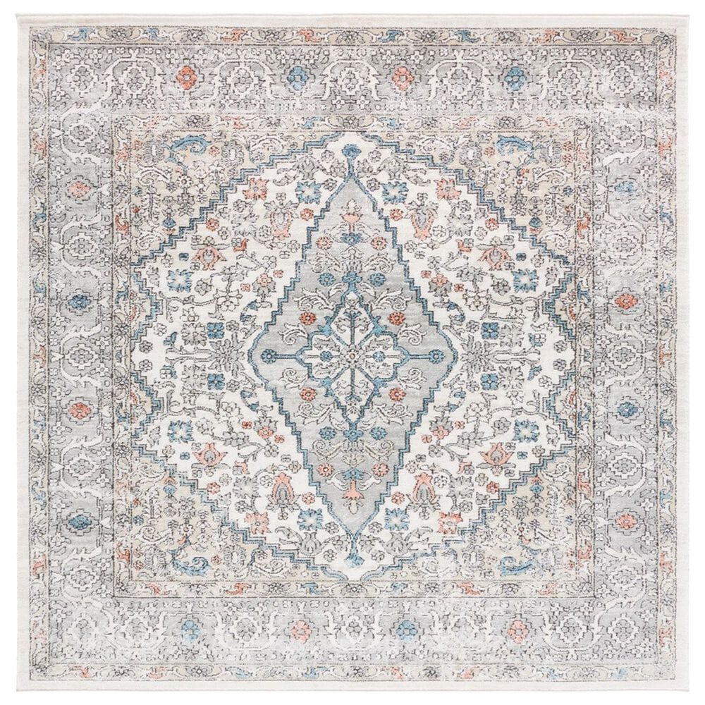 Safavieh Oregon ORE876 6"7" Square Grey and Ivory Area Rug, , large