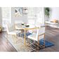 Lumisource Fuji Dining Chair in White/Gold (Set of 2), , large