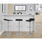 Lumisource Ale Swivel Adjustable Barstool with Black Seat in Chrome (Set of 2), , large