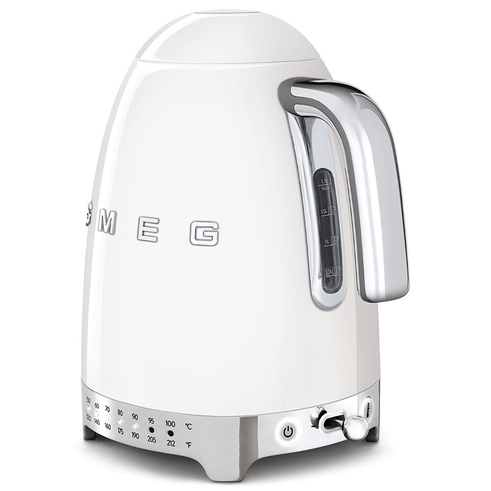 SMEG 1.7L Stainless Steel Retro Style Electric Kettle in White, , large