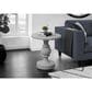 Hearth and Haven Outdoor Round Side Table with Sculpted Pedestal Base in Grey, , large