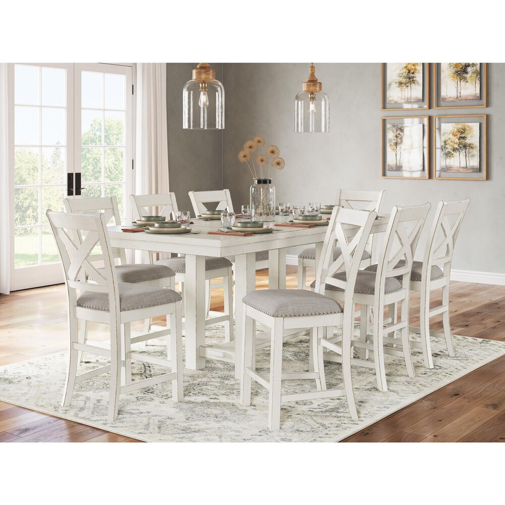 Ashley Robbinsdale Counter Height Barstool in White &#40;Set of 2&#41;, , large