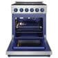 Thor Kitchen Gordon Ramsay 4.6 Cu. Ft. Professional Liquid Propane Range with Blue Handle Kit in Stainless Steel, , large