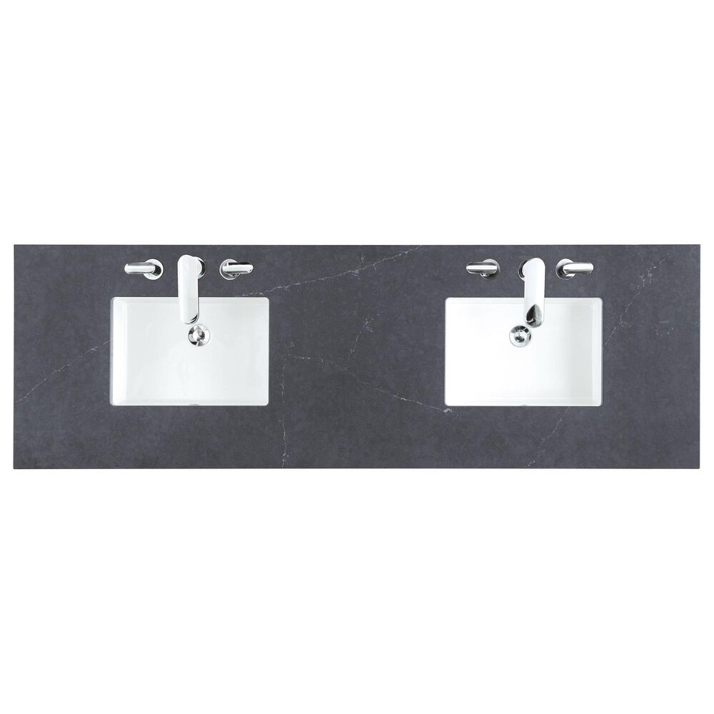 James Martin Vanities Breckenridge 72&quot; Double Vanity in Whitewashed Oak with 3 cm Charcoal Soapstone Quartz Top, , large