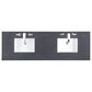 James Martin Vanities Breckenridge 72" Double Vanity in Whitewashed Oak with 3 cm Charcoal Soapstone Quartz Top, , large