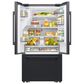 Samsung Bespoke AI 29 Cu. Ft. French Door Refrigerator with Zero Clearance Fit and Sphere Ice in Matte Black Steel, , large