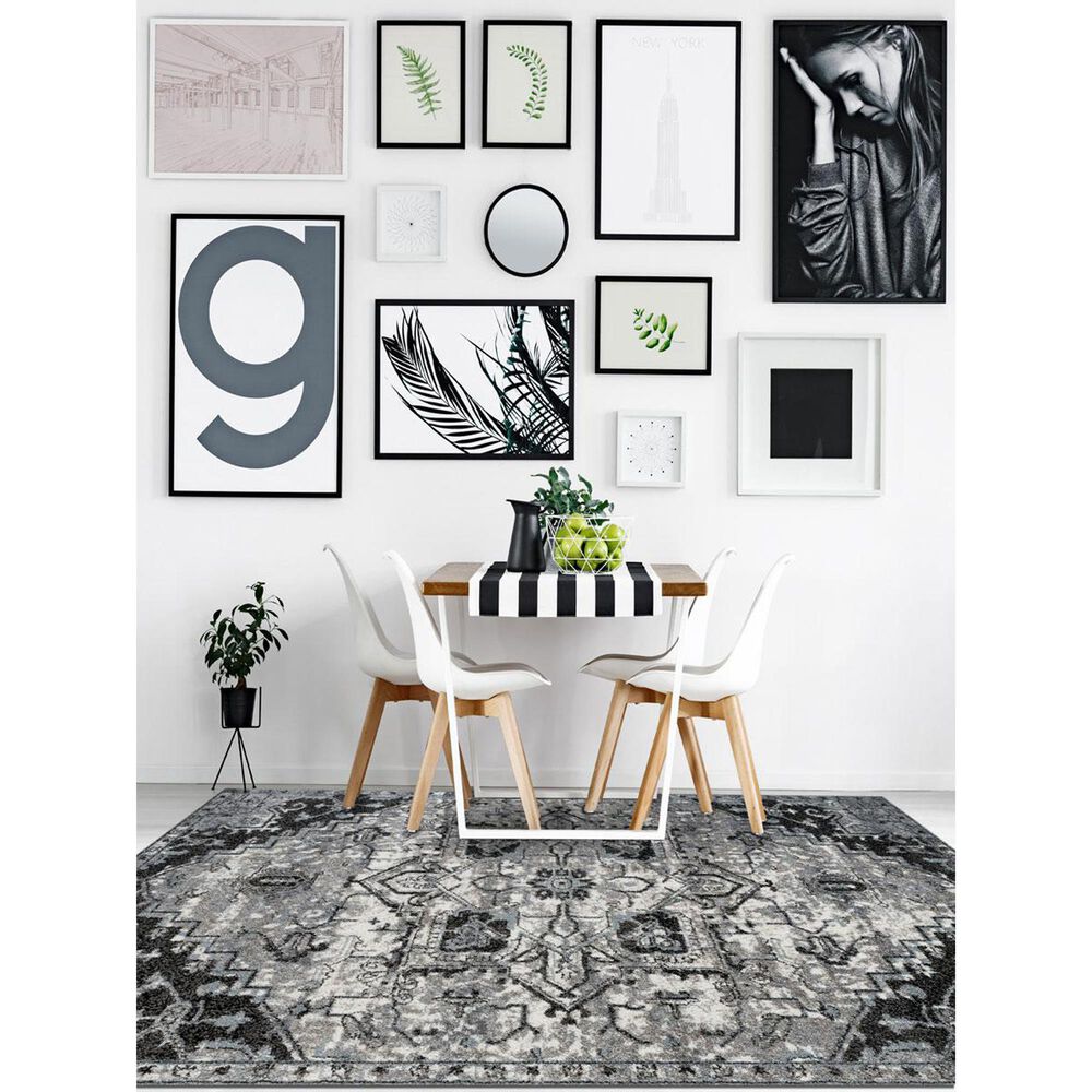 Amer Rugs Alexandria 7&#39;9&quot; x 9&#39;9&quot; Ivory and Gray Area Rug, , large