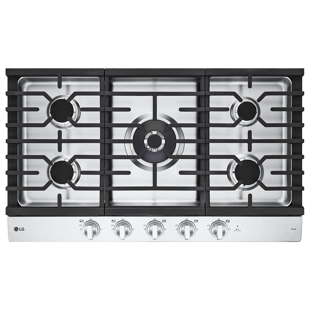 LG 36&quot; Smart Gas Cooktop with Ultraheat 22K BTU In Stainless Steel, , large