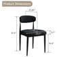 Morden Fort Modern Boucle Side Chair with Black Cushion in Black and Gold (Set of 6), , large