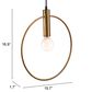 Zuo Modern Irenza Ceiling Lamp in Brass, , large