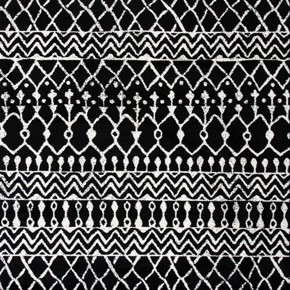 Safavieh Tulum TUL270 6&#39; x 9&#39; Black and Ivory Area Rug, , large