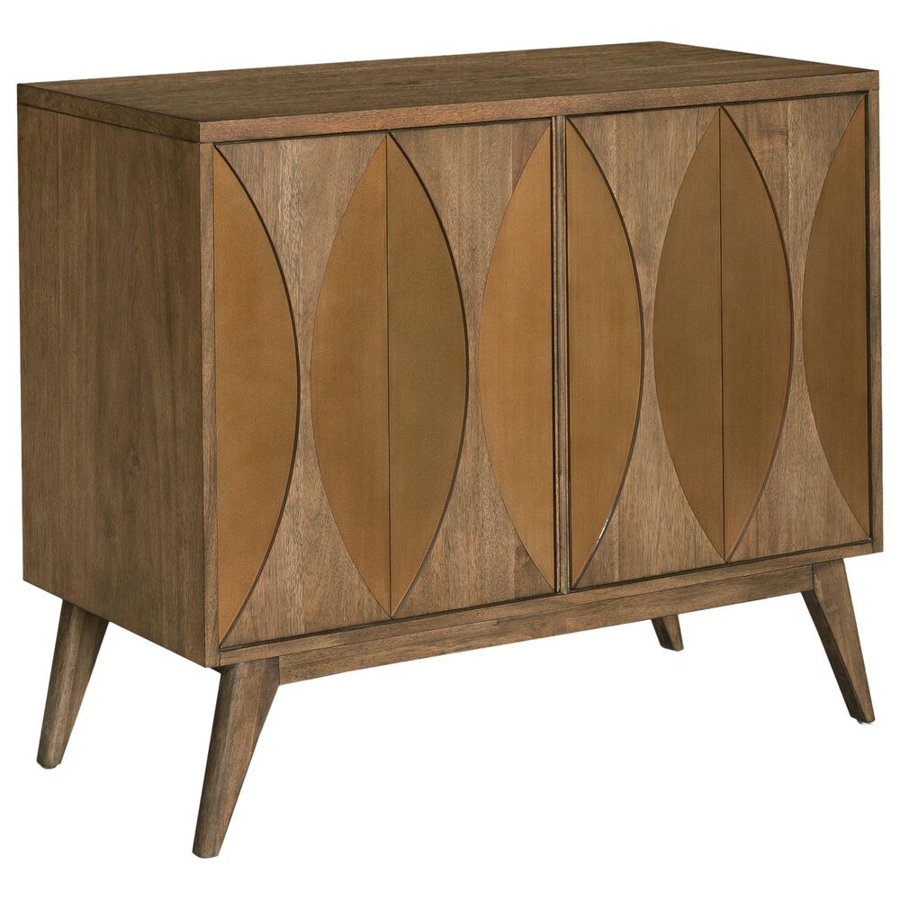 Accentric Approach Mid-Century Modern 2-Door Chest in Brown, , large