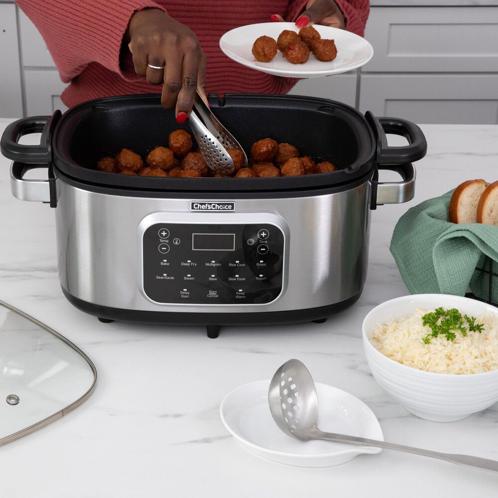 Chef&#39;s Choice 6-Quart All-In-1 Multi-Cooker in Black and Stainless Steel, , large