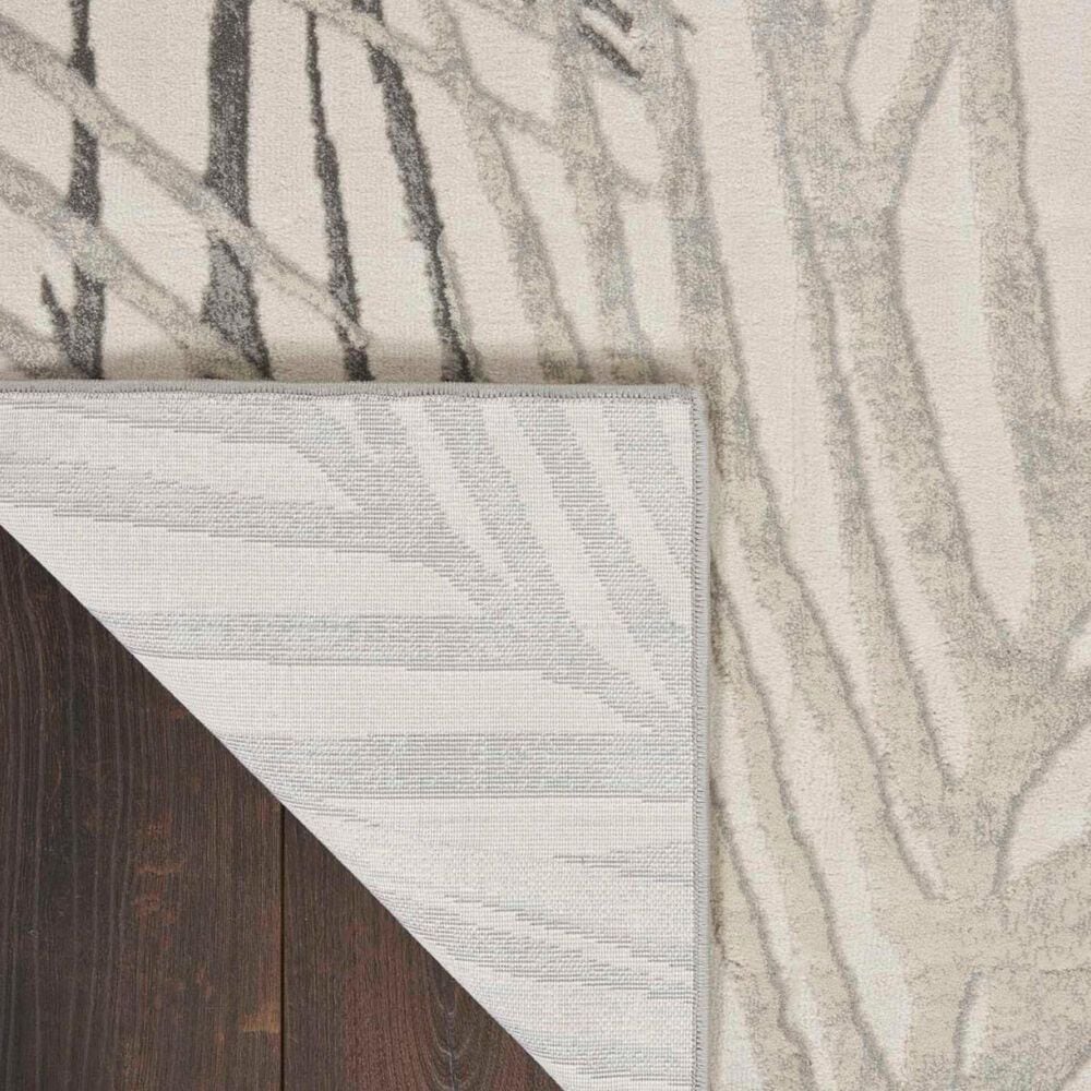 Nourison Rustic Textures Ivory and Grey 3&#39;11&quot; x 5&#39;11&quot; Area Rug, , large