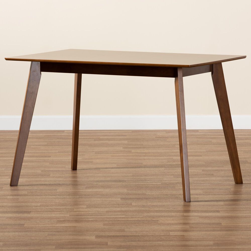 Baxton Studio Maila Dining Table in Walnut Brown - Table Only, , large