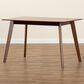 Baxton Studio Maila Dining Table in Walnut Brown - Table Only, , large