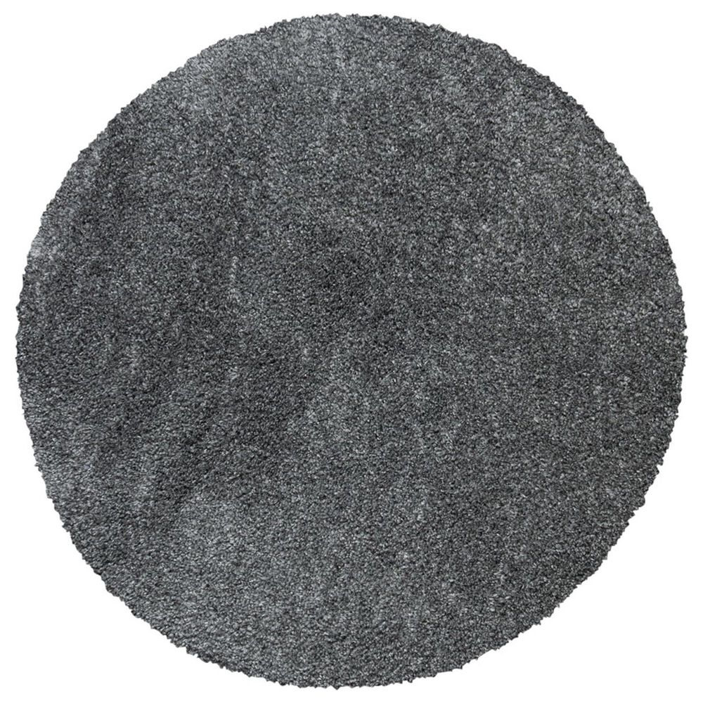 Safavieh August Shag AUG900F 3" Round Grey Area Rug, , large