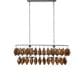 Four Hands Adeline 52" Rectangular Chandelier in Amber Glass and Antiqued Iron, , large
