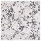 Safavieh Cabana CBN672A 6"7" Square Ivory and Charcoal Indoor/Outdoor Area Performance Rug, , large