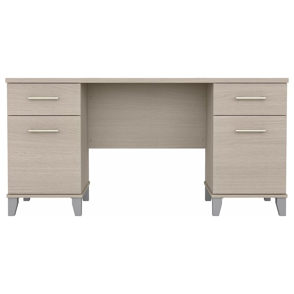Bush Somerset 60" Office Desk in Sand Oak Nebraska Furniture Mart