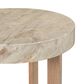 Belle Furnishings Danby Chairside Table in Nutmeg and Alabaster, , large