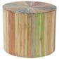 Maple and Jade Handmade Pinwheel Drum Accent End Table in Light Brown, , large