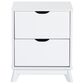 Linon Home Decor Polly 2-Drawer Nightstand in White, , large