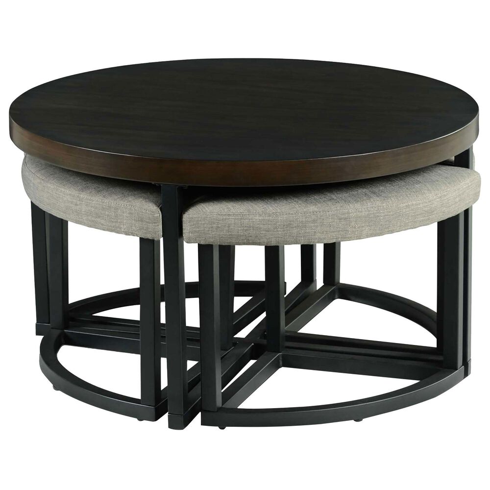 Steve Silver Yukon 5-Piece Nesting Cocktail Table Set in Walnut and Ebony, , large