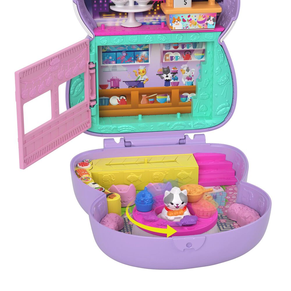 Polly Pocket Sushi Shop Cat Compact, , large